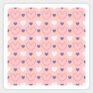 A seamless vector pattern of a heart. a textural vibe that is both contemporary and chic. A vibrant background dotted with heart symbols V.2 Sticker